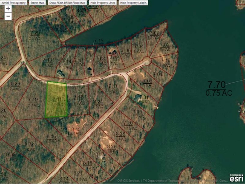 Lot 107 Is A 1.9 Acre Water View : Cedar Grove : Carroll County : Tennessee