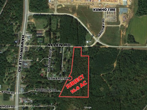 16.60 Acres Allen Road : Macon : Bibb County : Georgia