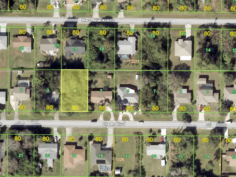 City Water Lot in Port Charlotte : Port Charlotte : Charlotte County : Florida