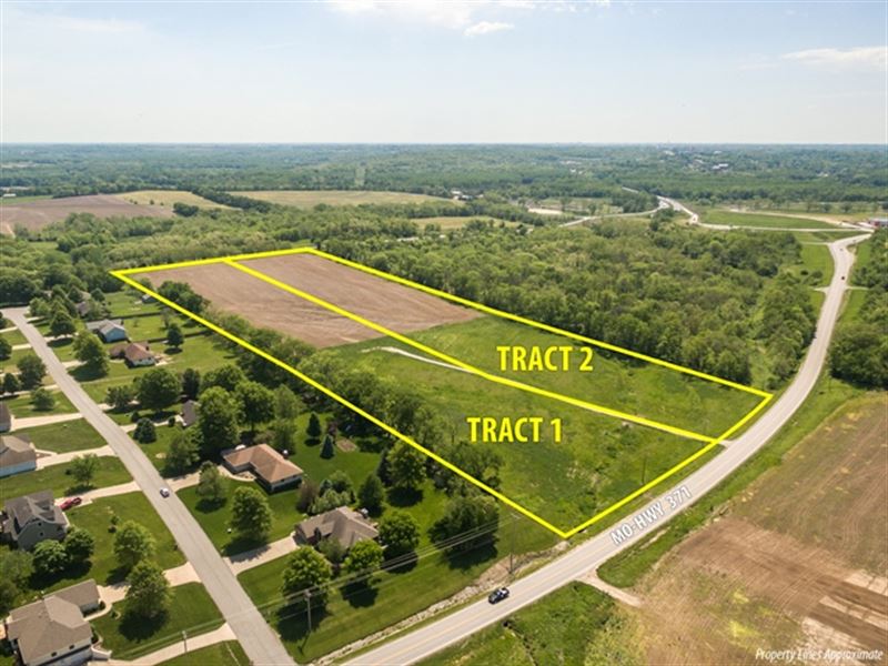 20+/ Acres In Two Tracts Lot for Sale in Platte City, Platte County
