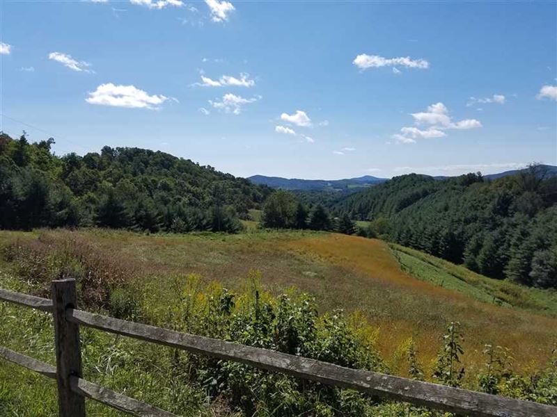 12+ Acre Estate Lot with Long Rang : Grassy Creek : Ashe County : North Carolina