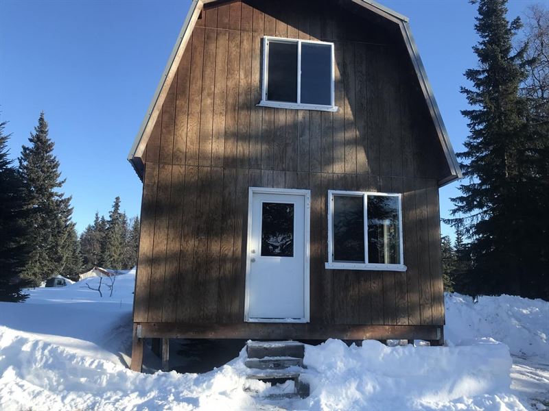 New Cabin to be Finished : Ninilchik : Kenai Peninsula Borough : Alaska