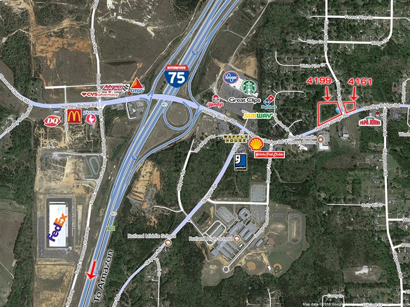 1 Acre Commercial Lot : Macon : Bibb County : Georgia