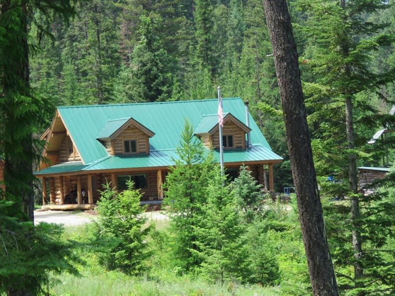 5 Mile Log Home : Libby : Lincoln County : Montana