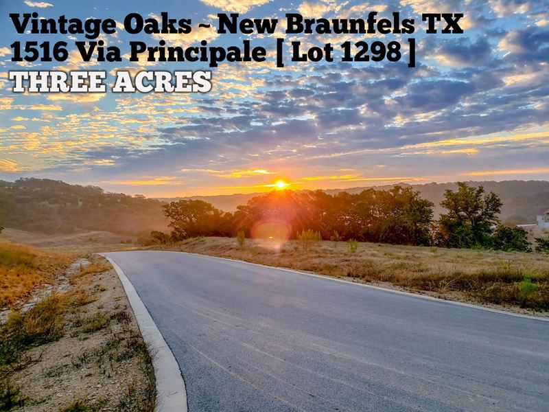 3.07 Acres : New Braunfels : Comal County : Texas