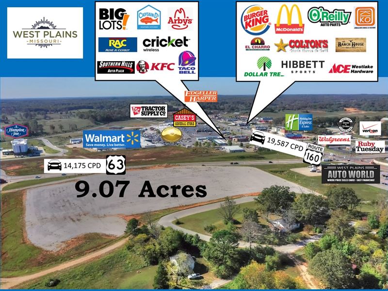 Prime Commercial Property, Highway : West Plains : Howell County : Missouri