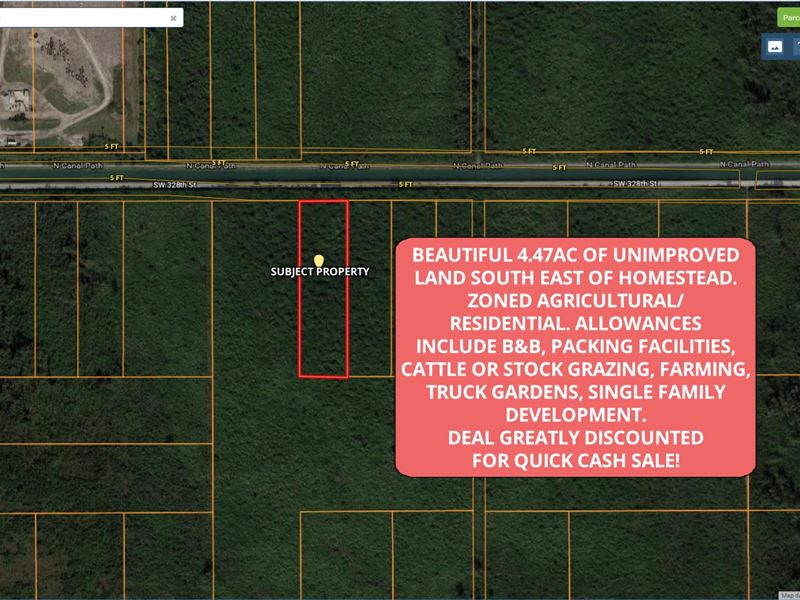 Agricultural Land Homestead Fl : Homestead : Miami-Dade County : Florida