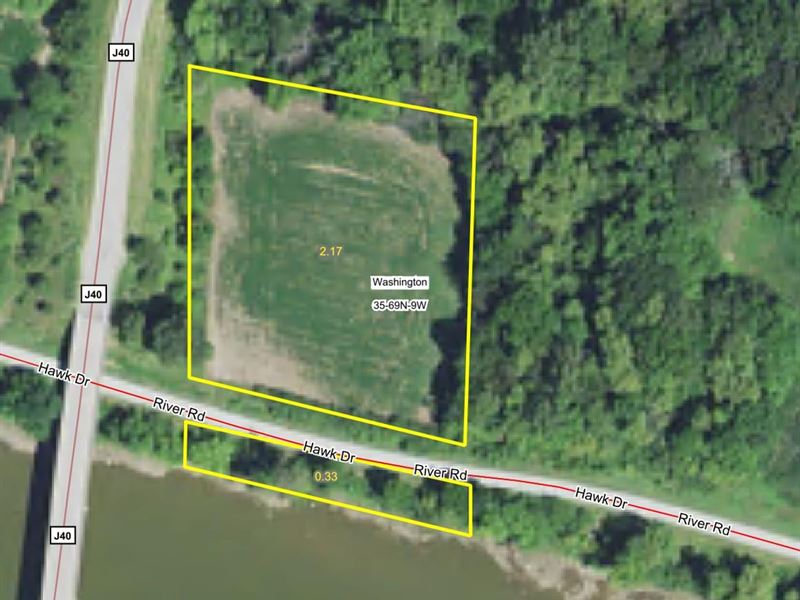 2.5 Acre River Lot in Bentonsport : Keosauqua : Van Buren County : Iowa