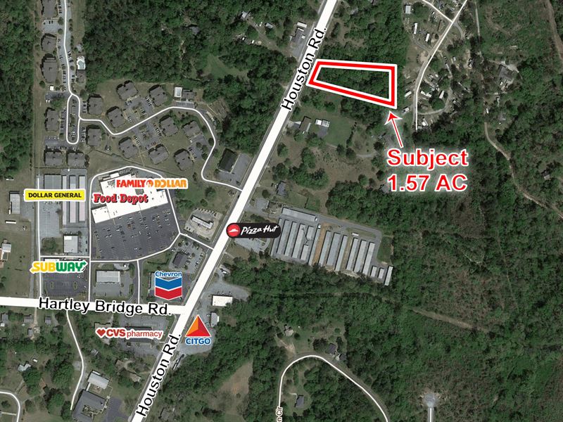 Commercial Lot for Sale, Houston Rd : Macon : Bibb County : Georgia