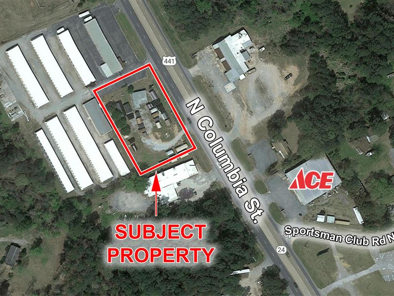 1 AC Commercial Lot for Sale : Milledgeville : Baldwin County : Georgia