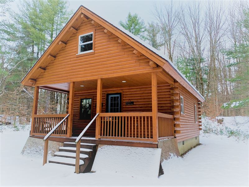 Custom Built Log Home Near Pulaski : Williamstown : Oswego County : New York