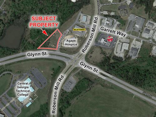 Corner Lot for Sale : Milledgeville : Baldwin County : Georgia