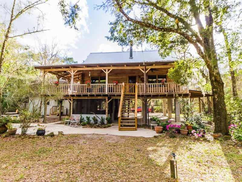 N Florida Log Cabin Suwannee Dixie : Branford : Dixie County : Florida