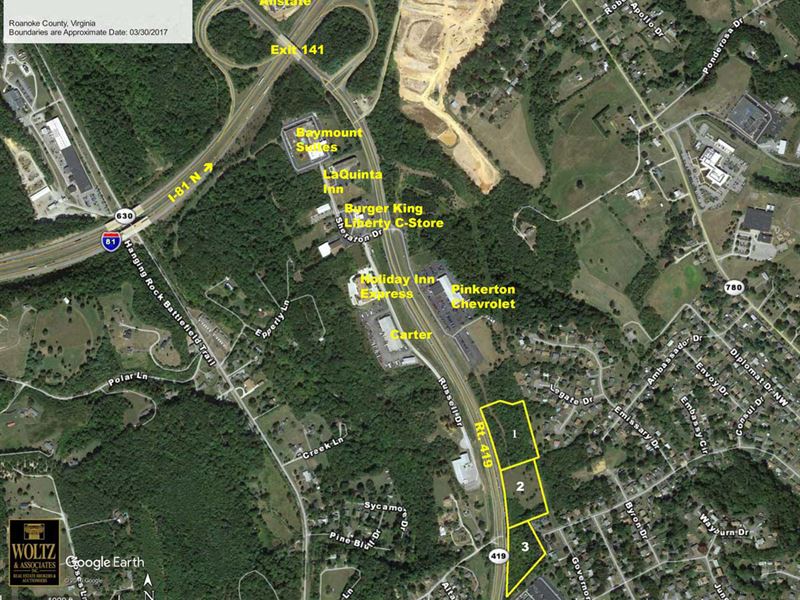 Ideal Commercial Building Site : Salem : Roanoke County : Virginia