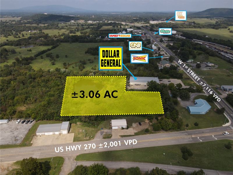 Dollar General Adjacent Parcel : Heavener : Le Flore County : Oklahoma