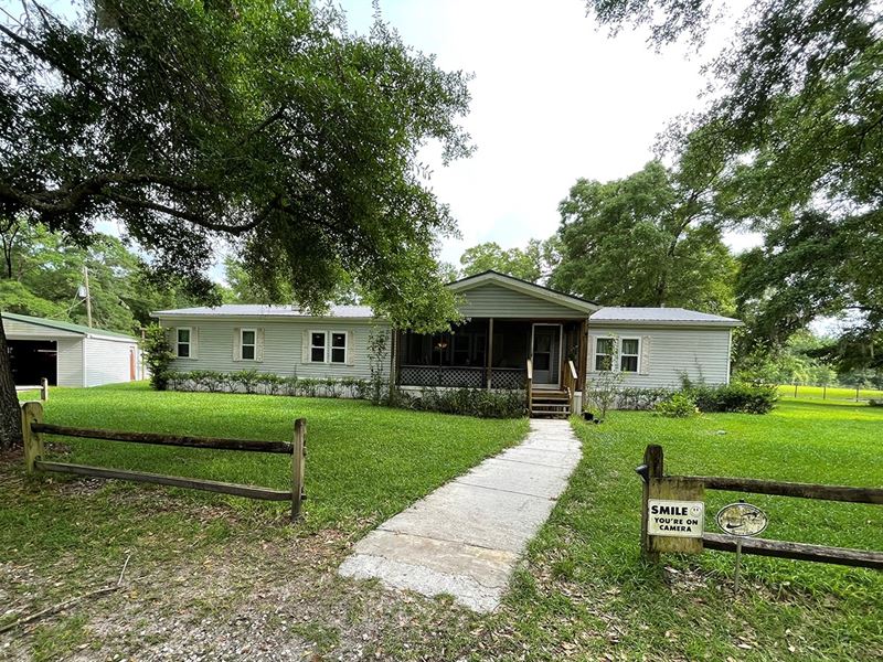 10 Acres Remodeled Manufactured : Lake City : Columbia County : Florida