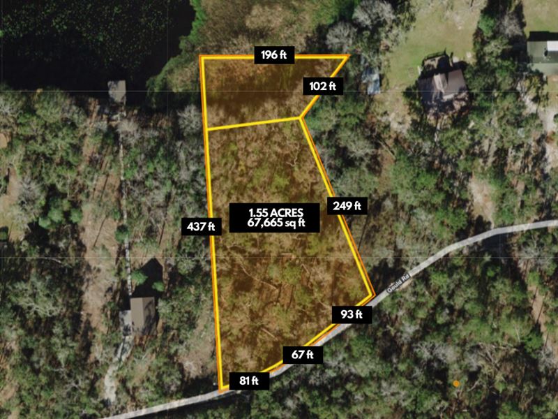 Lakeside Lot Great for Private Dock : Quincy : Gadsden County : Florida