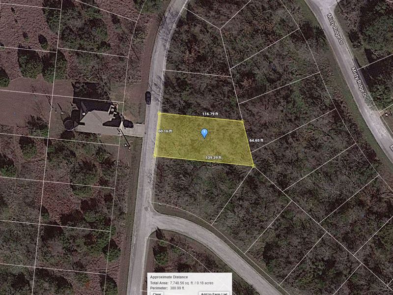.18 Acre in Whitney, $200 a Month : Whitney : Hill County : Texas