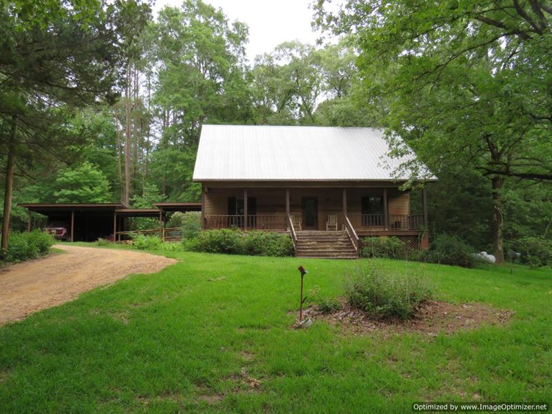 Cabin Style Home on 17.6 AC : Edwards : Hinds County : Mississippi