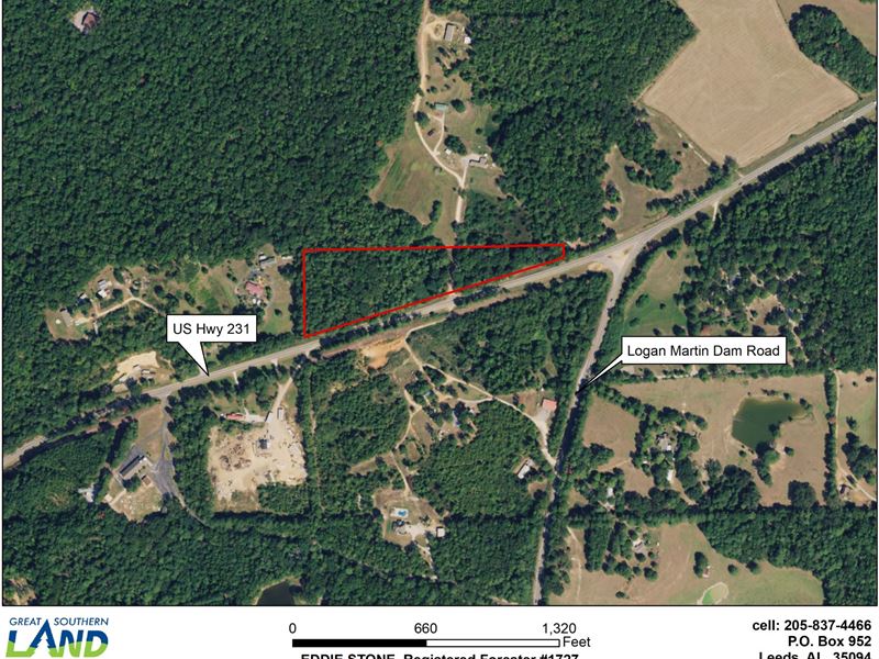 US Hwy 231 Frontage 7Ac : Cropwell : Saint Clair County : Alabama