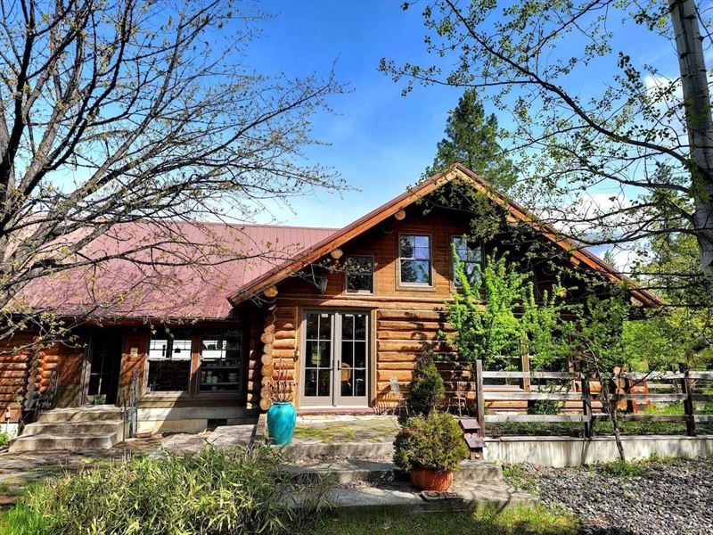 Magical Mountain View Log Home : Trout Creek : Sanders County : Montana