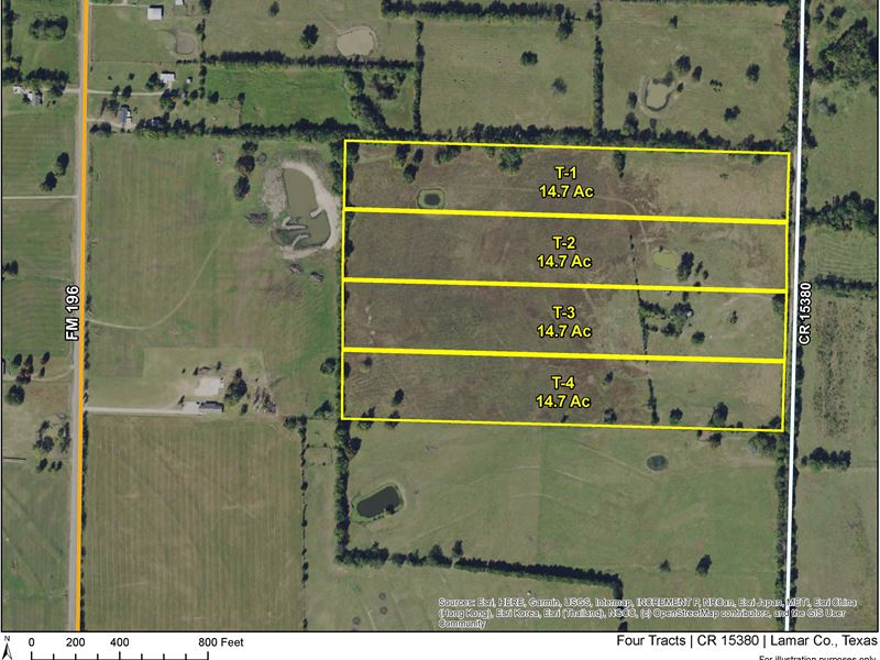 14.7 Acres, CR 15380 T-2 : Pattonville : Lamar County : Texas