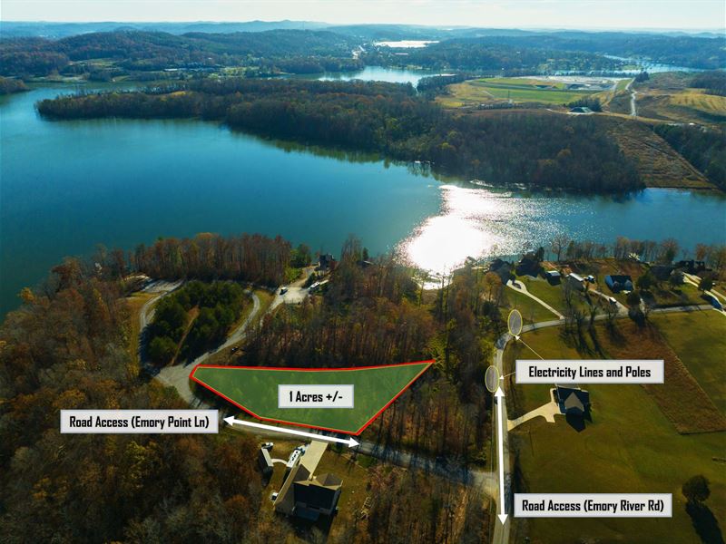 1 Acre Along The Emory River : Kingston : Roane County : Tennessee