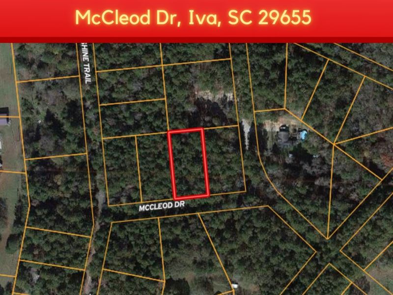 .46 Acre Land in Anderson County : Iva : Anderson County : South Carolina