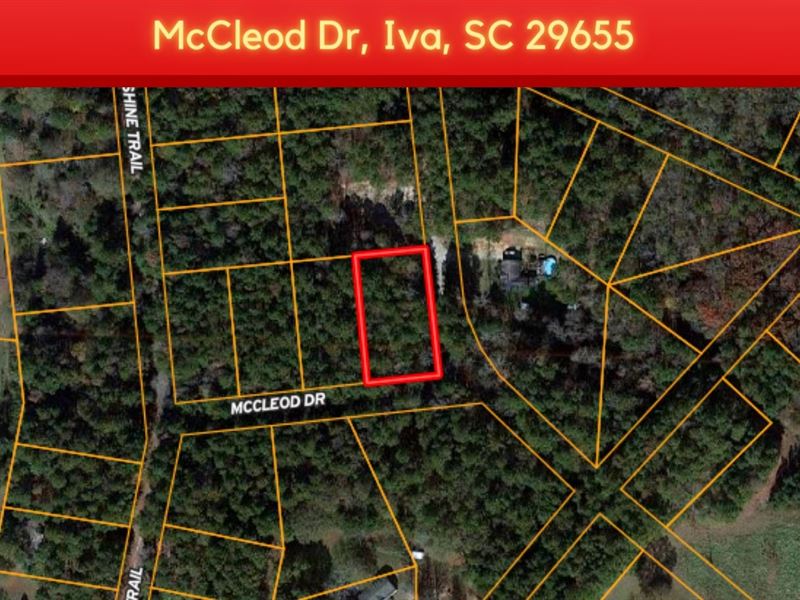 .51 Acre Land for Sale in Iva : Iva : Anderson County : South Carolina
