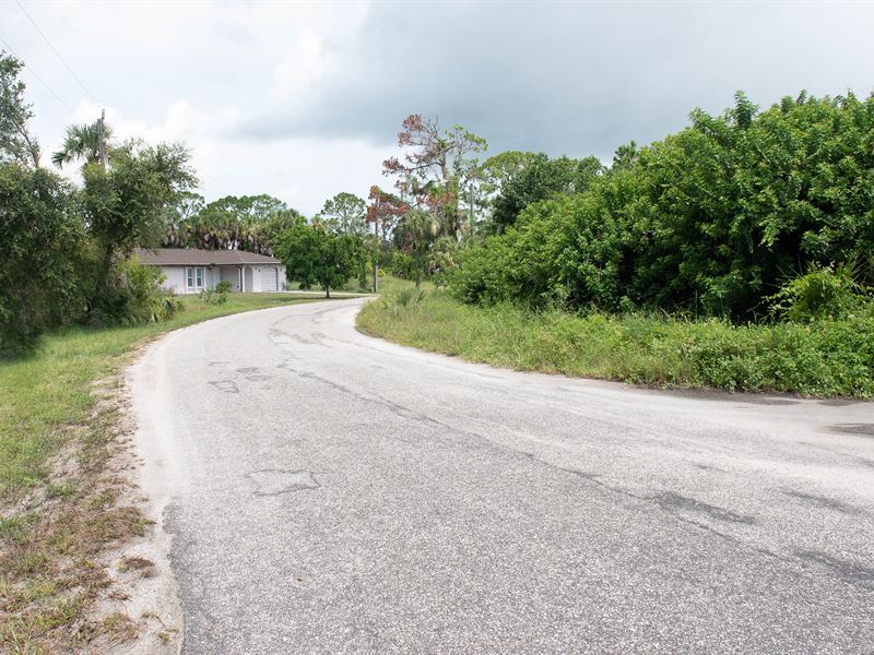 Corner Lot with Power & Paved Road : North Port : Sarasota County : Florida