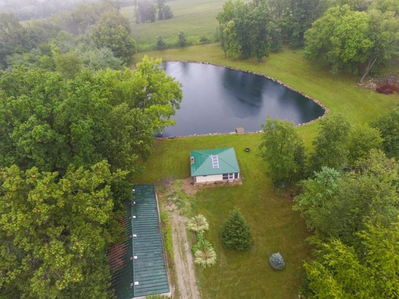 Off Grid Cabin on 3.7 Acres : Rochester : Fulton County : Indiana