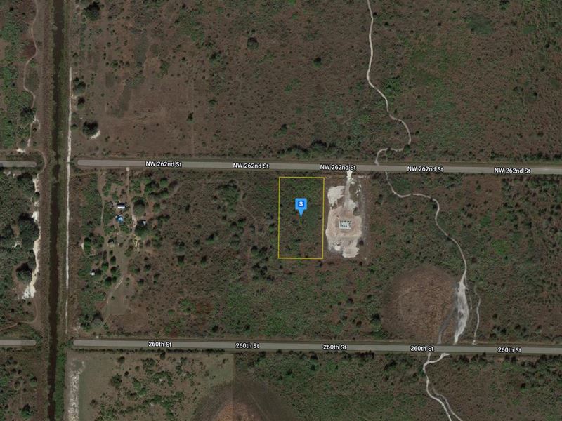1.25 Acre 16530 Nw 262nd St : Okeechobee : Okeechobee County : Florida