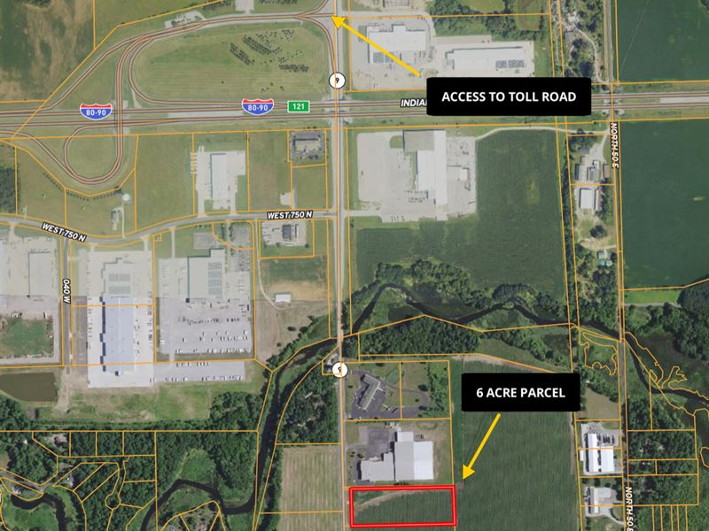 6 Acres Commercial / Sr 9 Howe : Howe : Lagrange County : Indiana