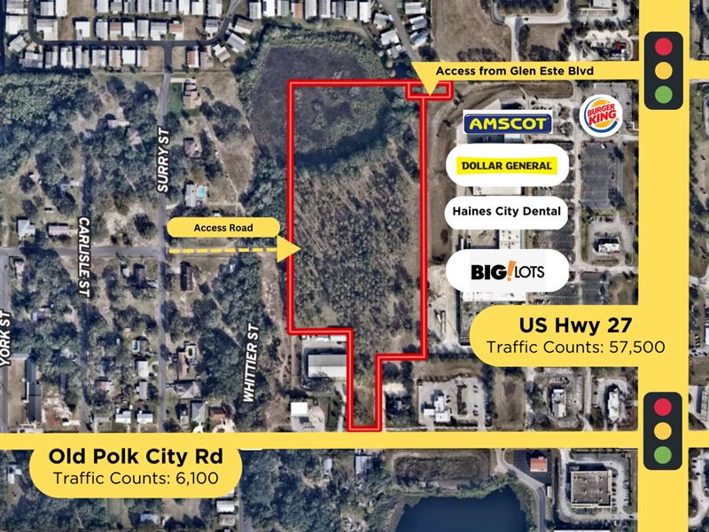 13.15 Acres for Mixed-Use, Hwy 27 : Haines City : Polk County : Florida