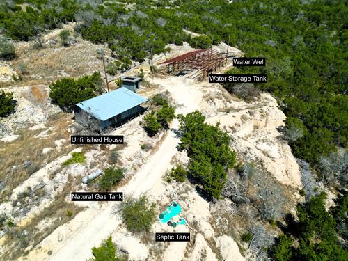 7.51 Ac Unrestricted, Hilltop Views : Kendalia : Blanco County : Texas