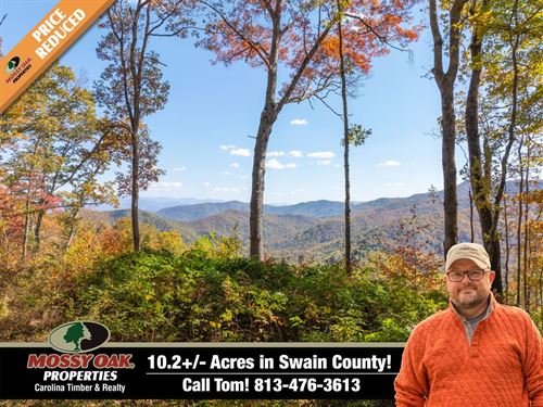 10.2 Acres With Incredible Views : Bryson City : Swain County : North Carolina