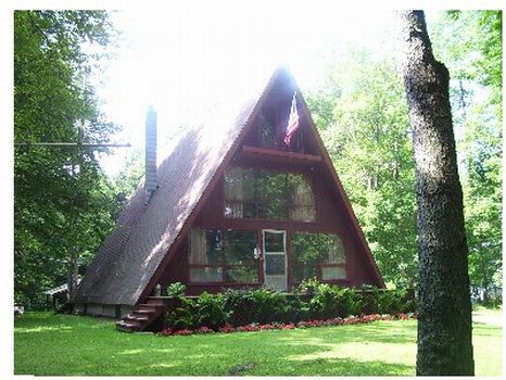 Lakeside Year Round A-Frame : Deposit : Delaware County : New York