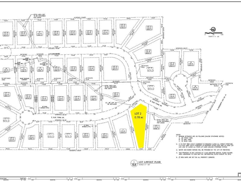 Olde Towne Subdivision Lot 2 : Pontotoc : Pontotoc County : Mississippi