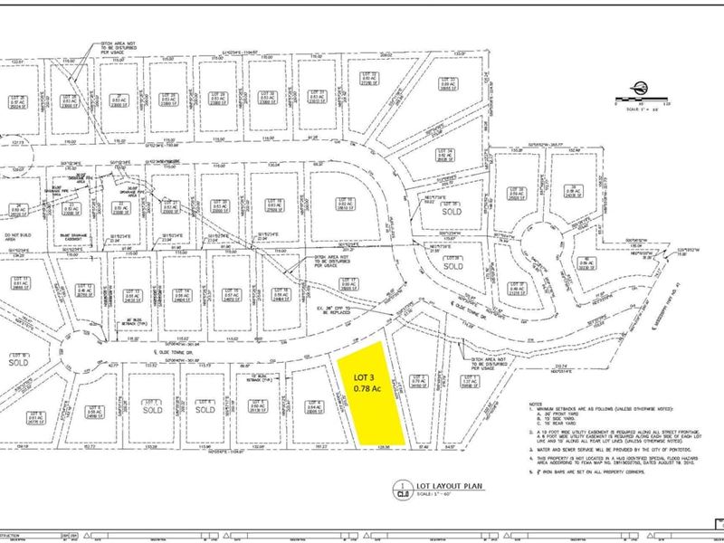 Olde Towne Subdivision Lot 3 : Pontotoc : Pontotoc County : Mississippi