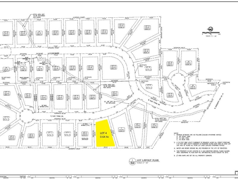 Olde Towne Subdivision Lot 4 : Pontotoc : Pontotoc County : Mississippi