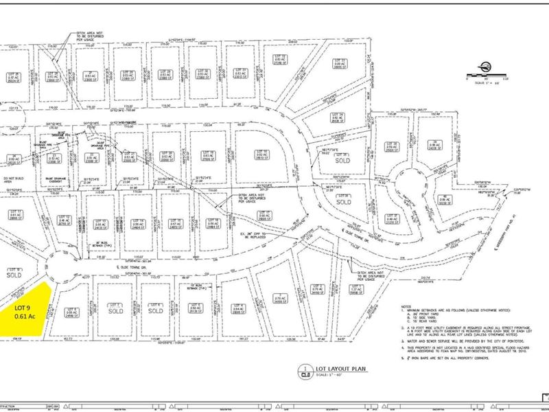 Olde Towne Subdivision Lot 9 : Pontotoc : Pontotoc County : Mississippi