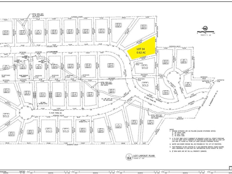 Olde Towne Subdivision Lot 34 : Pontotoc : Pontotoc County : Mississippi