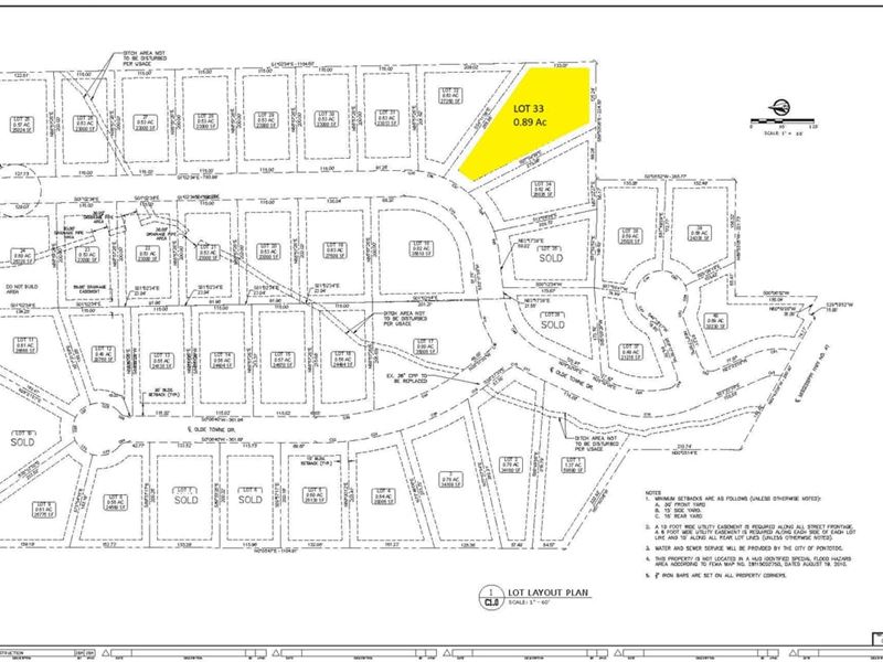 Olde Towne Subdivision Lot 33 : Pontotoc : Pontotoc County : Mississippi