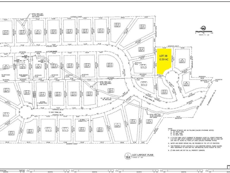 Olde Towne Subdivision Lot 38 : Pontotoc : Pontotoc County : Mississippi