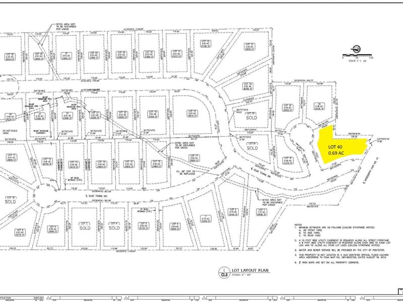 Olde Towne Subdivision Lot 40 : Pontotoc : Pontotoc County : Mississippi