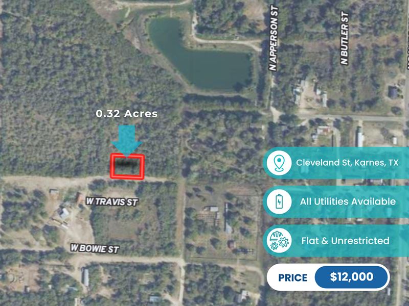 .32 Acre, All Utilities : Karnes City : Karnes County : Texas