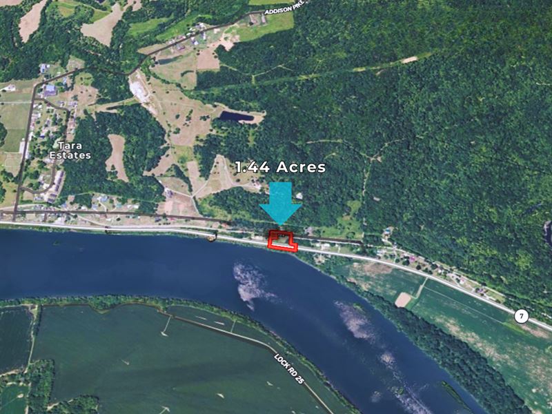 1.44 Unrestricted Riverfront in OH : Cheshire : Gallia County : Ohio