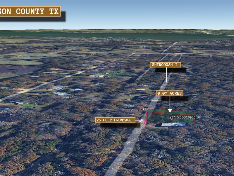 .07 Acre in Kemp, $200 a Month : Kemp : Henderson County : Texas