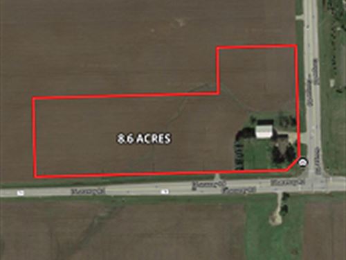 8+ Ac NW Corner of Laraway & Gougar : New Lenox : Will County : Illinois