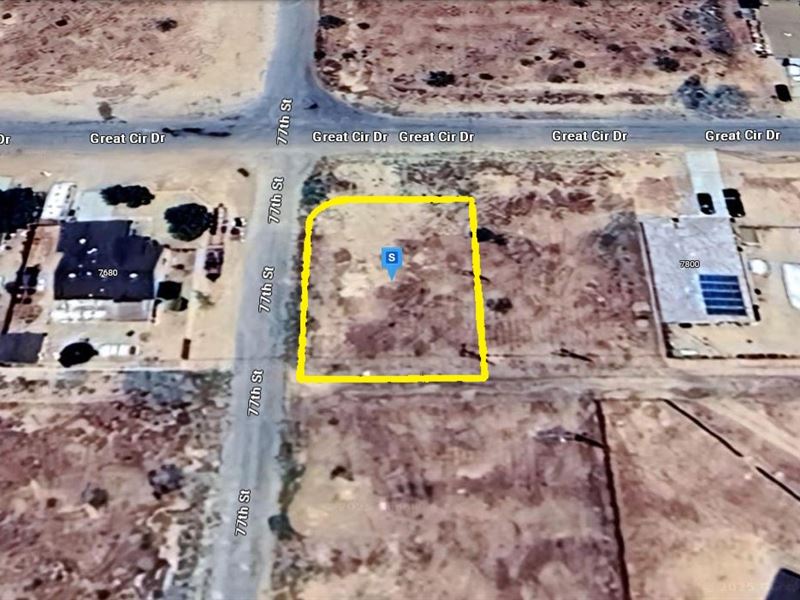 Residential Corner Lot, $765.55/Mo : California City : Kern County : California
